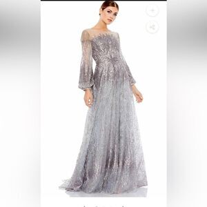 Mac Duggal 20307 Bishop Sleeve Sequin Dress Size 22